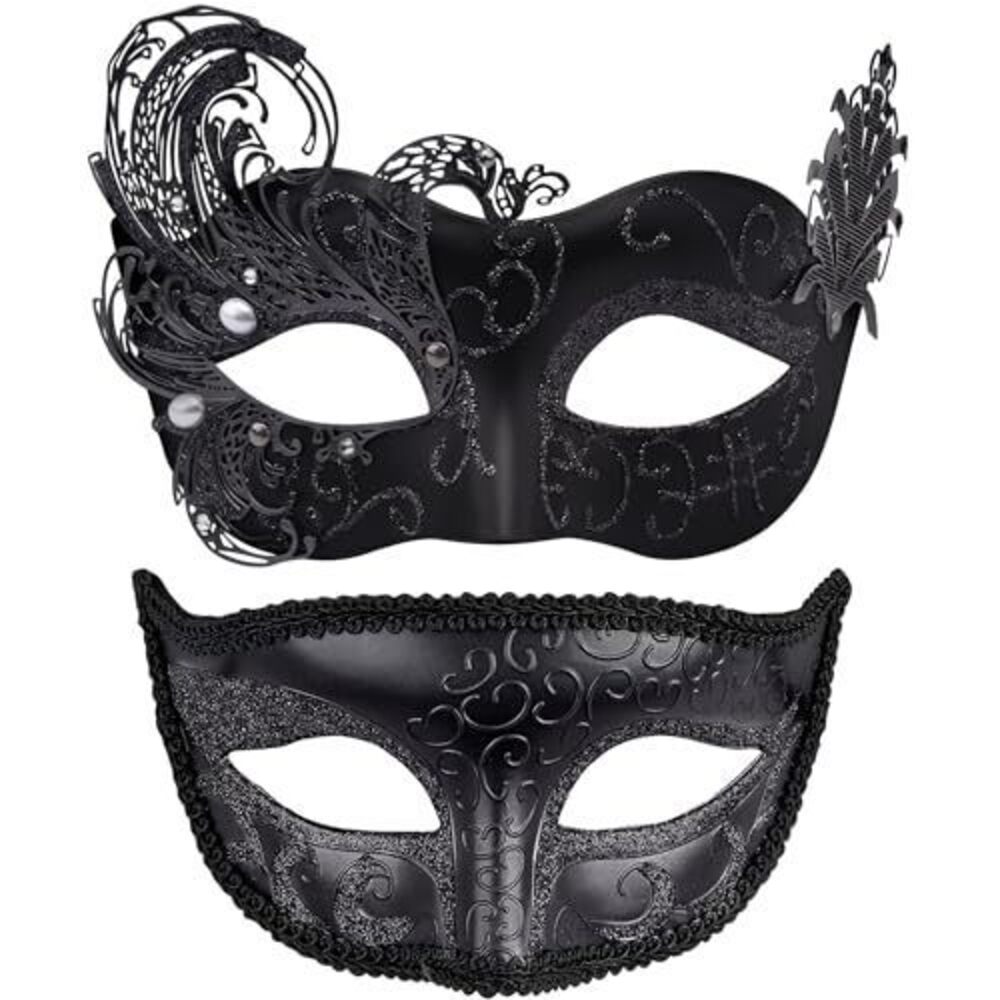 8429 Couple Masquerade Masks Metal Venetian Party Mask Halloween Costume